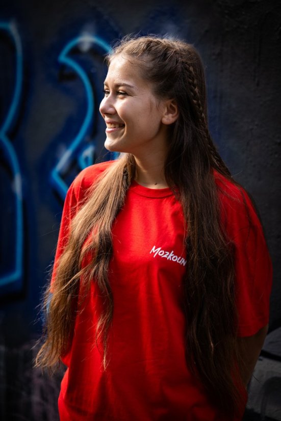 Tričko Mozkoun dětské červené - Velikost: děti 12 - 14 let