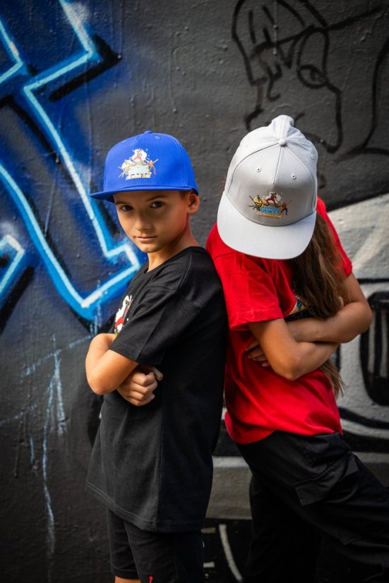 Snapback komiks červená - Velikost: UNI