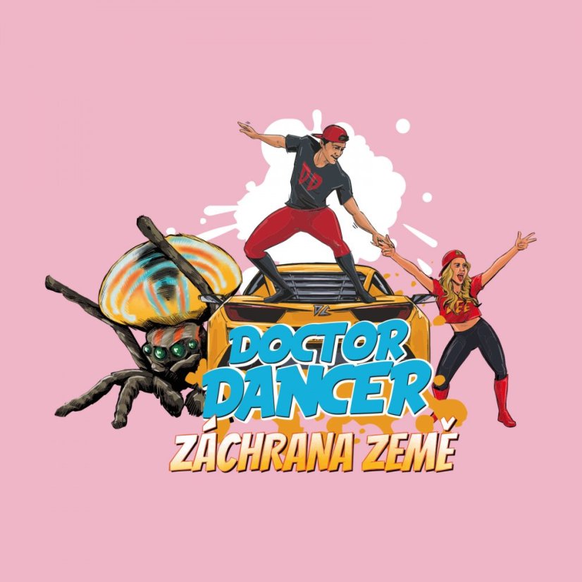 Mikina komiks dětská růžová - Velikost: děti 7 - 8 let