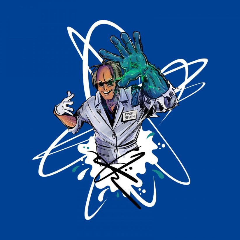 Tričko Mozkoun modré - Velikost: XS