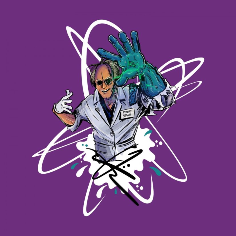 Tričko Mozkoun dětské fialové - Velikost: děti 7 - 8 let