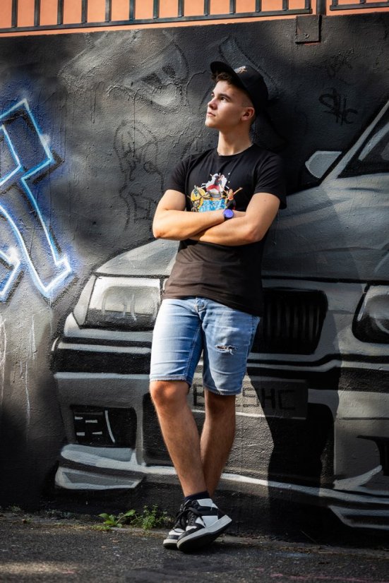Tričko komiks dětské šedé - Velikost: děti 1 - 2 let