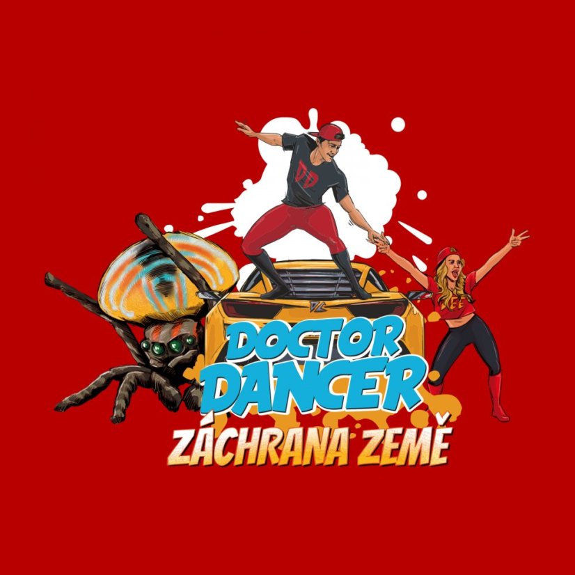 Mikina komiks dětská červená - Velikost: děti 9 - 11 let