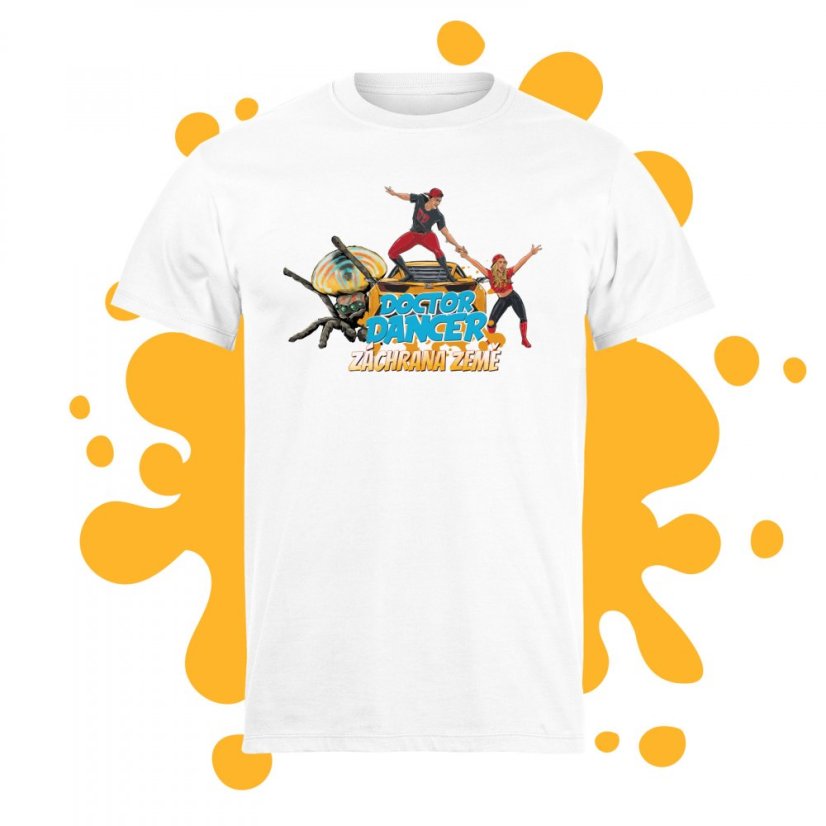 Tričko komiks dětské bílé - Velikost: děti 1 - 2 let