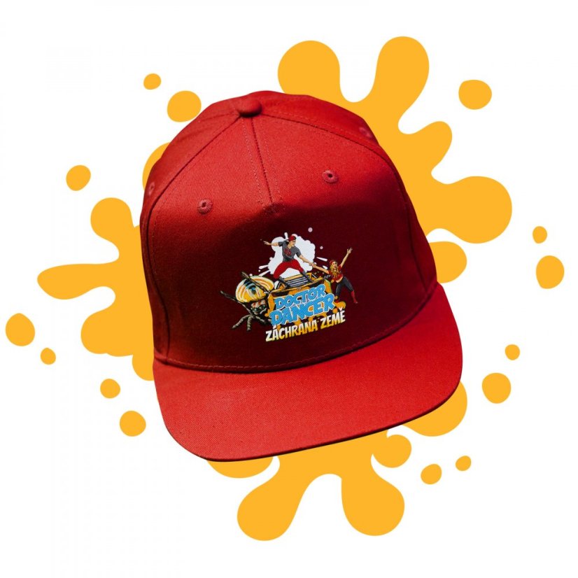 Snapback komiks červená - Velikost: UNI
