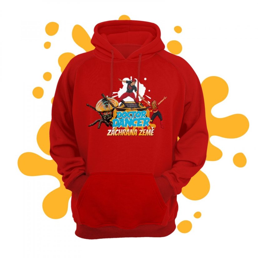 Mikina komiks dětská červená - Velikost: děti 9 - 11 let