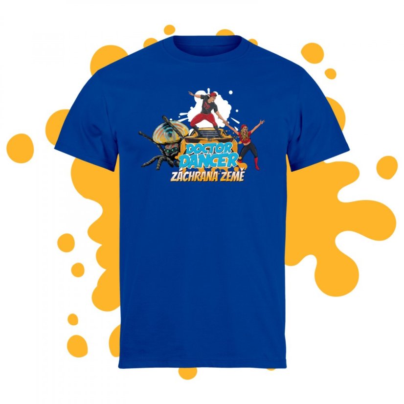 Tričko komiks dětské modré - Velikost: děti 9 - 11 let