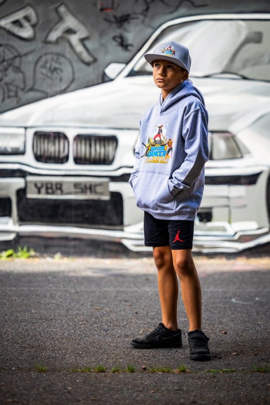 Mikina komiks modrá - Velikost: XXL