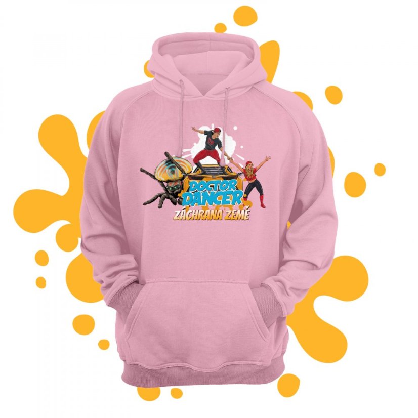 Mikina komiks dětská růžová - Velikost: děti 7 - 8 let