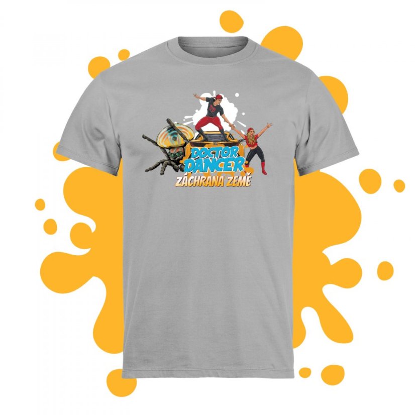 Tričko komiks dětské šedé