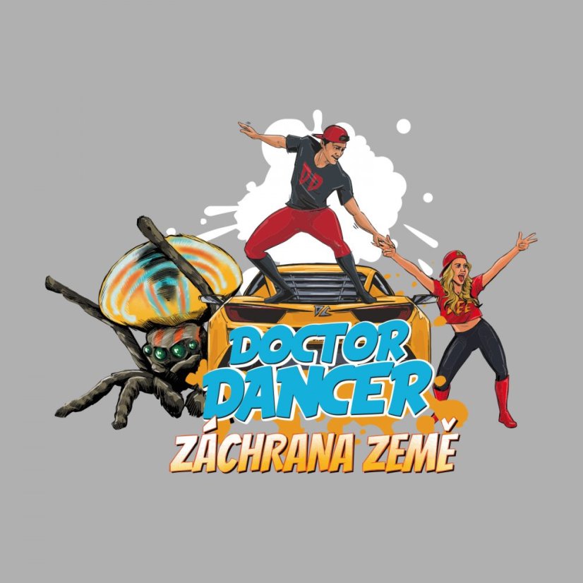 Tričko komiks dětské šedé