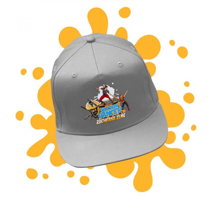 Snapback komiks šedá - Velikost: UNI